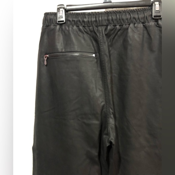 BORN FLY anytown usa black leather joggers/sweatpants/trousers sizeM NWT - Picture 6 of 10
